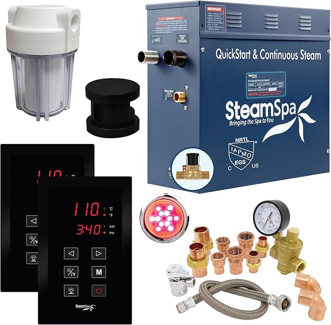 SteamSpa Executive 6 KW QuickStart ACU-Steam Bath Generator Package by SteamSpa