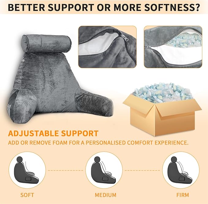 mittaGonG Reading Pillow for Sitting in Bed - Image 4