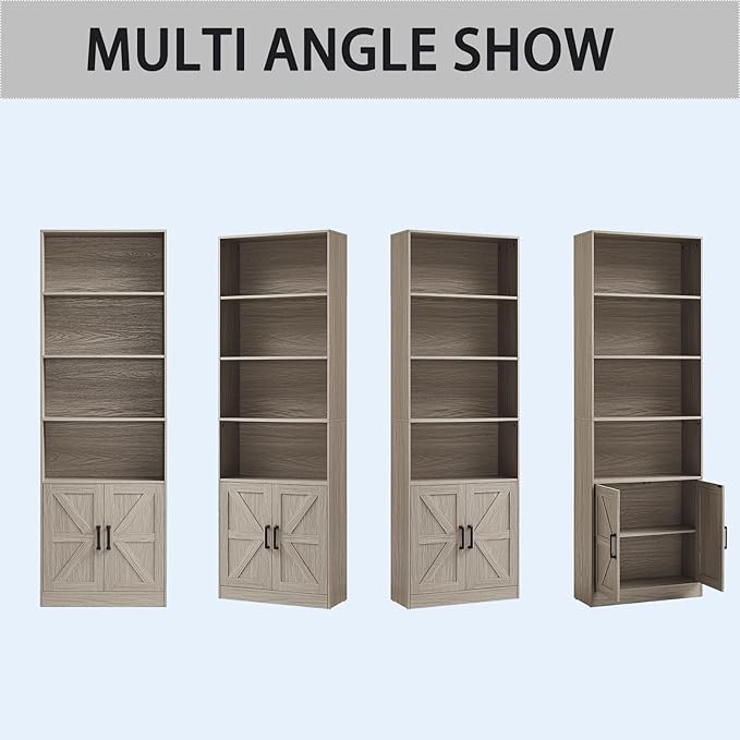 RWYHG 70in Tall Bookshelf 6 Tier Bookcase - Image 7