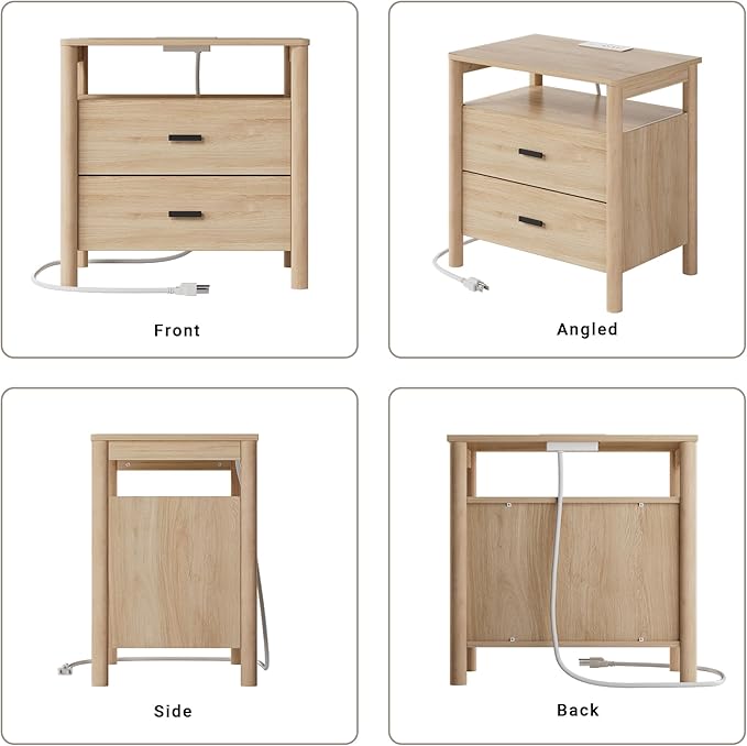 FavourLife Night Stand, Modern Large Nightstand - Image 7