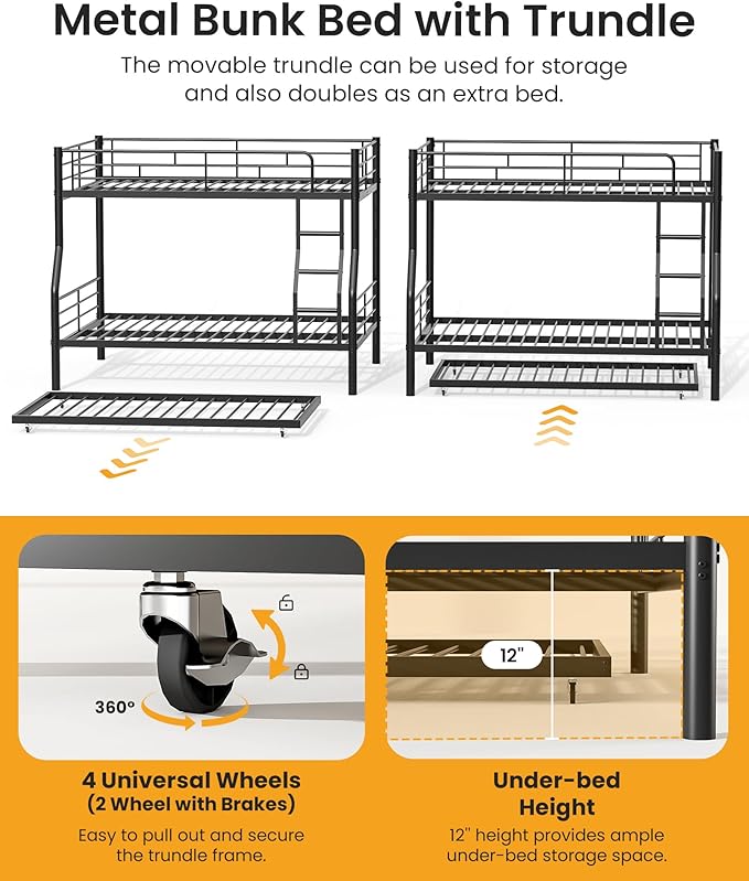 Full XL Over Queen Bunk Bed - Image 4