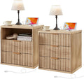 LEYAOYAO Fluted Farmhouse Nightstand Set of 2 by LEYAOYAO-Findtheshiningpointofyourideallife%EF%BC%81