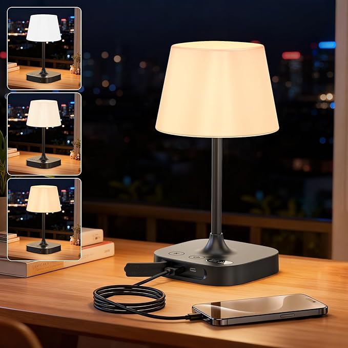 Outdoor Table Lamp - 8000mAh Cordless Rechargeable Battery by IMAGOA