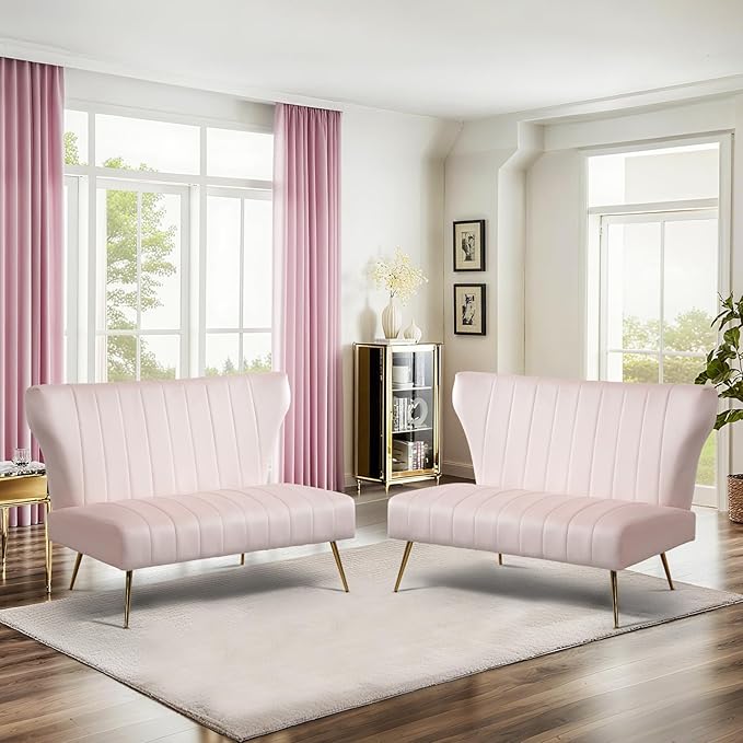 50’’ Armless Loveseat Sofa, Comfy Upholstered Velet Small Couch Sofa - Image 6