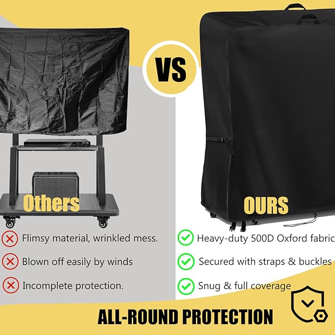 Hdenmist Outdoor TV Cover 55 Inch Weatherproof, Waterproof Outdoor TV Stand - Image 6