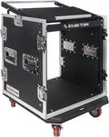 Sound Town Enhanced 1/2" Plywood 12U PA DJ Rack/Road ATA Case by SOUNDTOWN