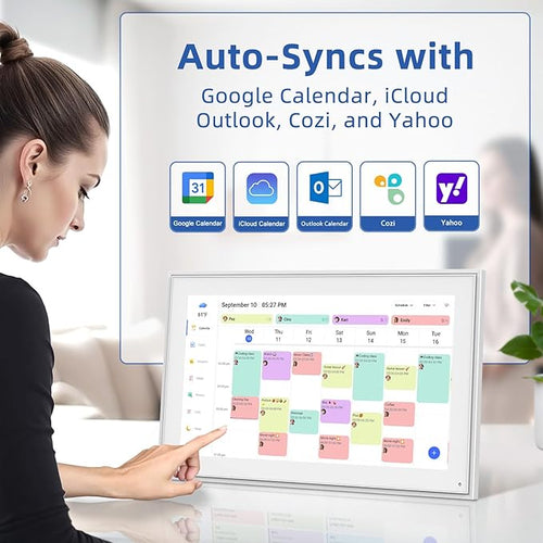 21.5 Inch Digital Calendar, Electronic Chore Chart, Smart Weekly and Monthly - Image 2