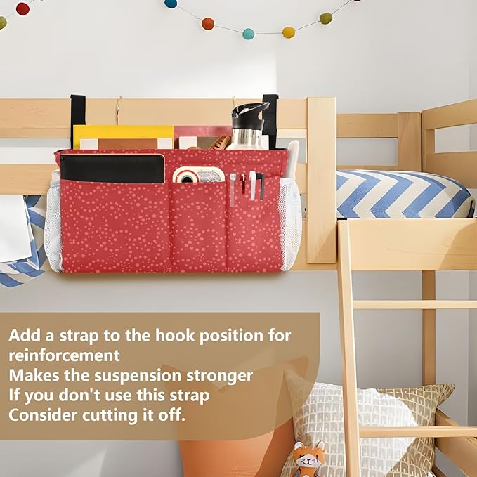 Bedside Caddy Hanging Bunk Bed Caddy Bed Organizer Hanging Pocket - Image 6