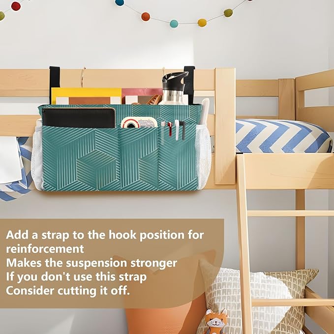 Bedside Caddy Hanging Bunk Bed Caddy Bed Organizer Hanging Pocket - Image 6