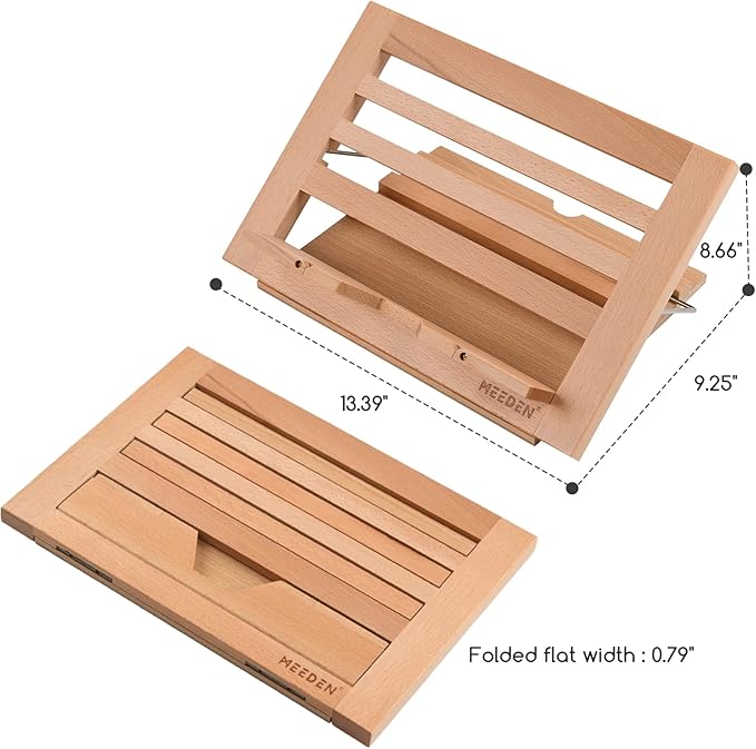 MEEDEN Book Stand with Page Holder Clips, Cookbook Holders - Image 5