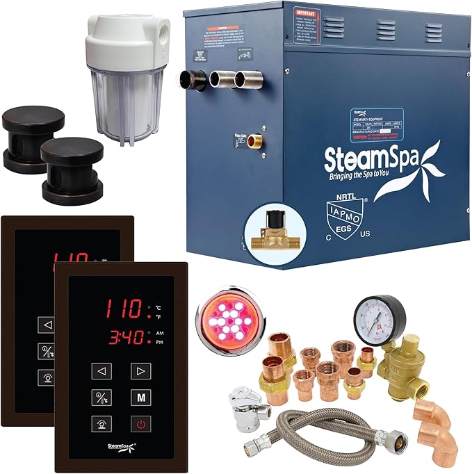 SteamSpa 10.5kW Steam Generator Steam Sauna Generator Bundle 240V by SteamSpa