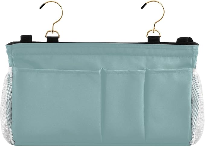 KOPIRIT Teal Bedside Caddy Storage Bag Bedside Organizer - Image 2