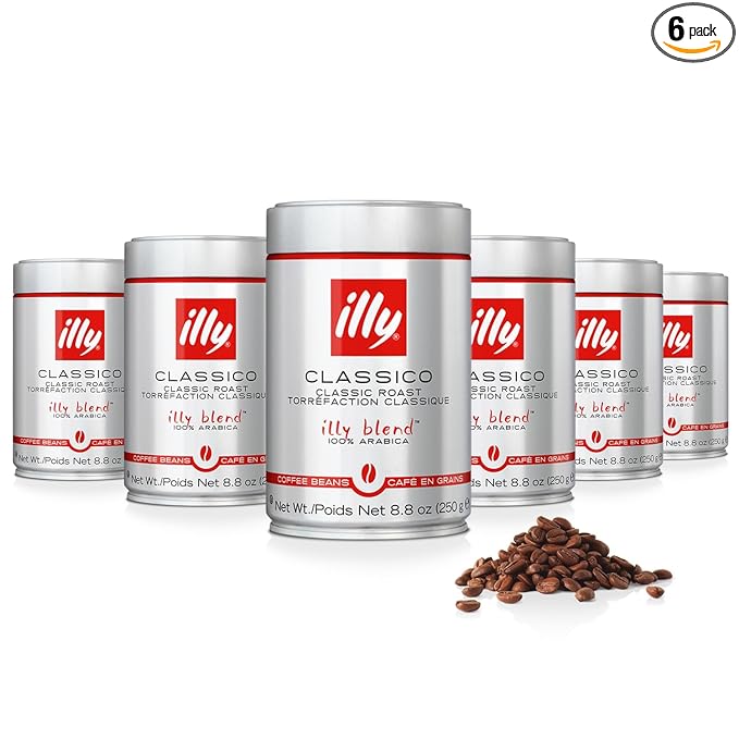 illy Whole Bean Coffee, Classico Medium Roast, 100% Arabica, Premium Italian by illy
