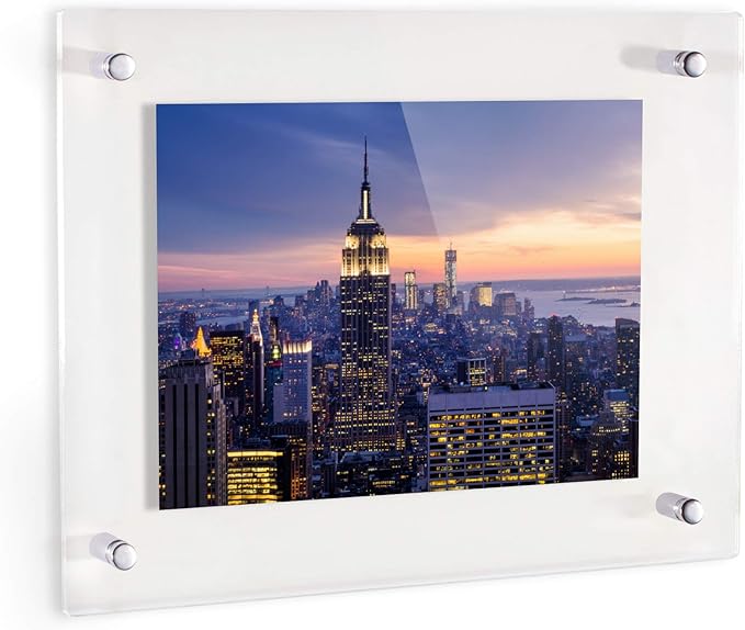 ArtToFrames 16x24 Inch Double Panel Floating Acrylic Picture Frame comes - Image 2