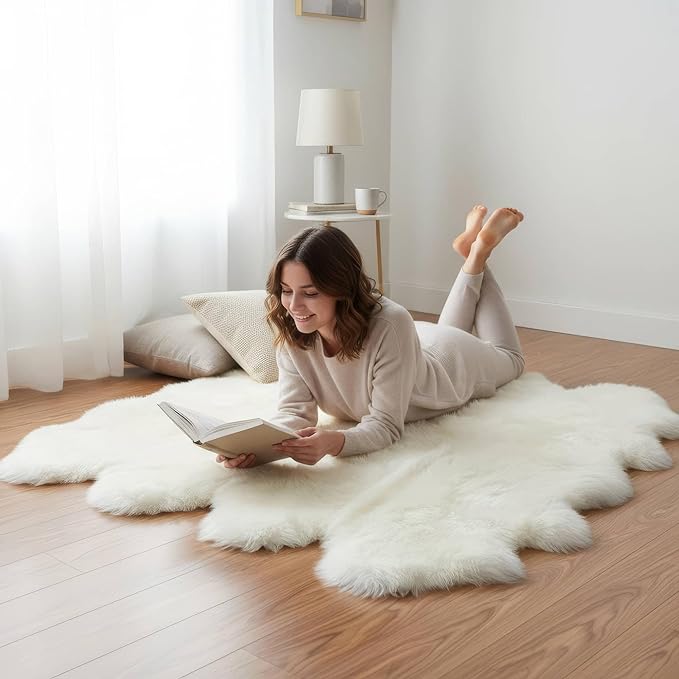 Genuine Extra Large Sheepskin Rug by SuperAreaRugs