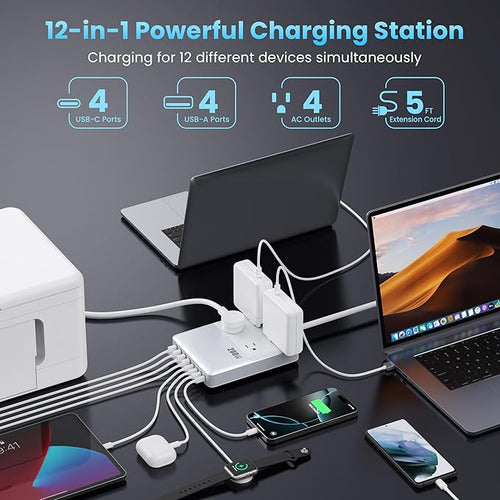 12-in-1 Charging Station USB C Power Strip - Image 2
