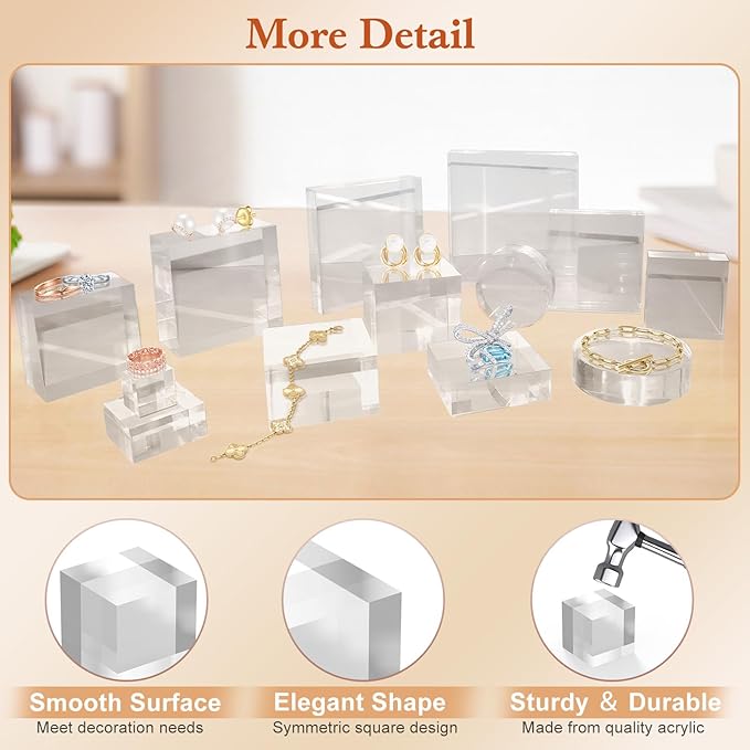 SAMYUCHO Acrylic Base 16 Pieces Acrylic Blocks - Image 7