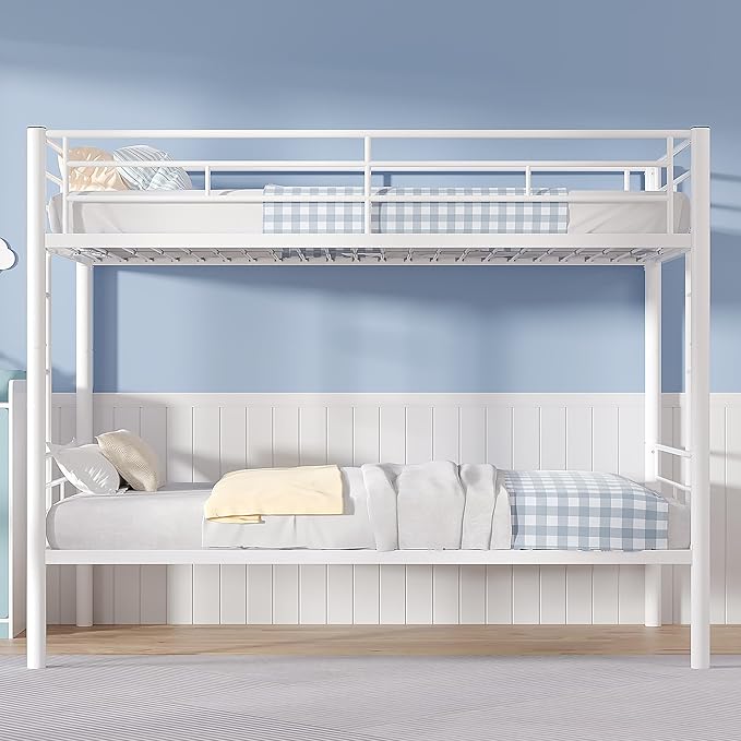 VECELO Bunk Bed Twin Over Twin, Metal Bunkbeds - Image 6