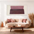YETHEN WAL Neutral Burgundy Mauve Abstract Wall Art, Hand-Painted Textured by Unknown