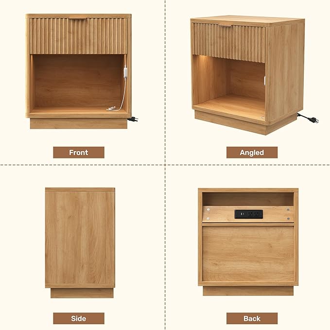 Miereirl Fluted Nightstands Set of 2 - Image 8