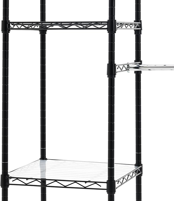 Amazon Basics Adjustable Expandable Metal Hanging Closet Storage Organizer Rack - Image 4