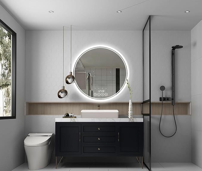 Wall-Mounted Round Bathroom Mirror - Image 6