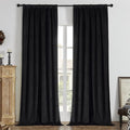 Joydeco Black 100% Blackout Curtains 102 Inch 2 Panels, Luxury Thermal by JOYDECO