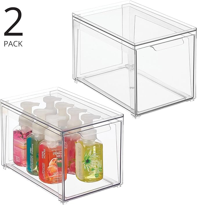 mDesign Plastic Stackable Bathroom Storage - Image 4