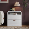 FURSUN 24" Fluted Nightstand by FURSUN
