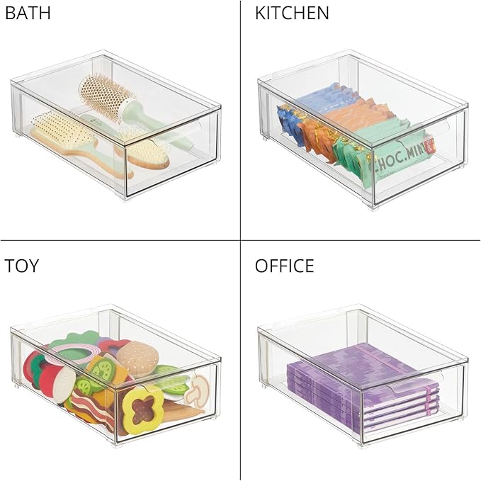 mDesign Plastic Storage Box - Image 7