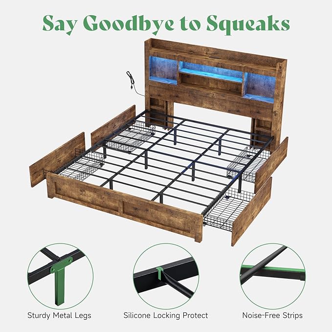 AMERLIFE King Size Bed Frame - Image 7