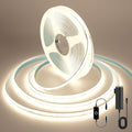 COB LED Strip, 16.4ft White LED Strip Light, Dimmable LED Light Strip 4000K by AUZIWECOBLEDStripLights