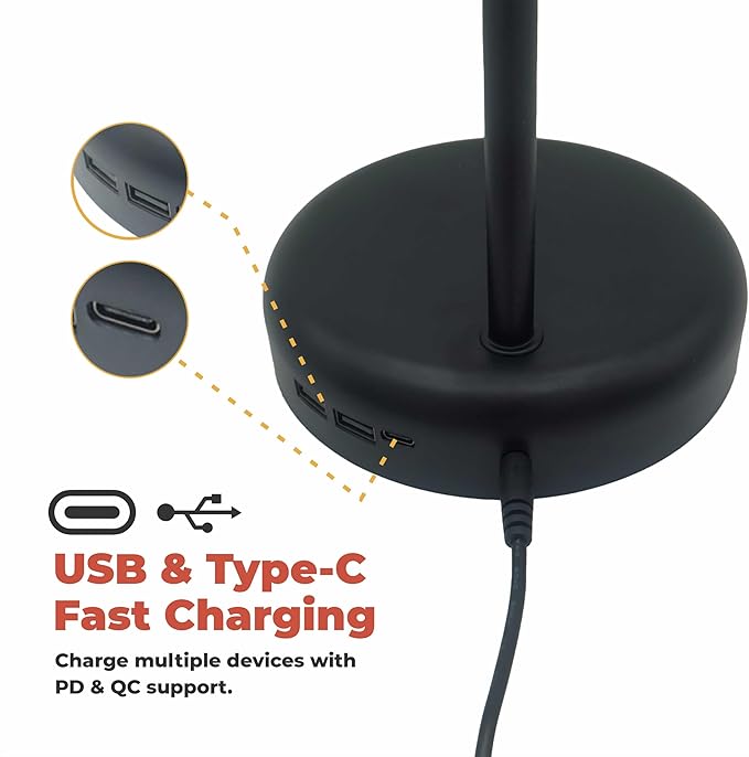 Small Bedside Table Lamp for Bedroom, Touch Control Nightstand Light, Dimmable - Image 5