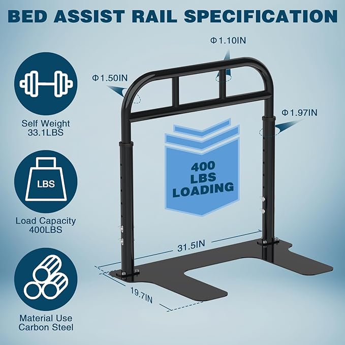 Bed Rail for Elderly Adults Safety, Heavy Duty Bed Rail - Image 2