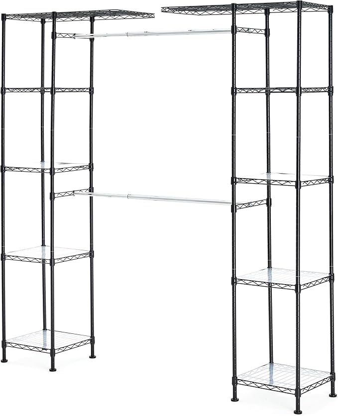 Amazon Basics Adjustable Expandable Metal Hanging Closet Storage Organizer Rack - Image 3