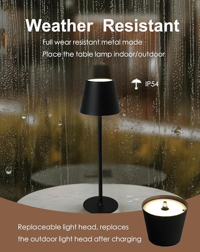 Cordless Table Lamp, Rechargeable Table Lamp - Image 3