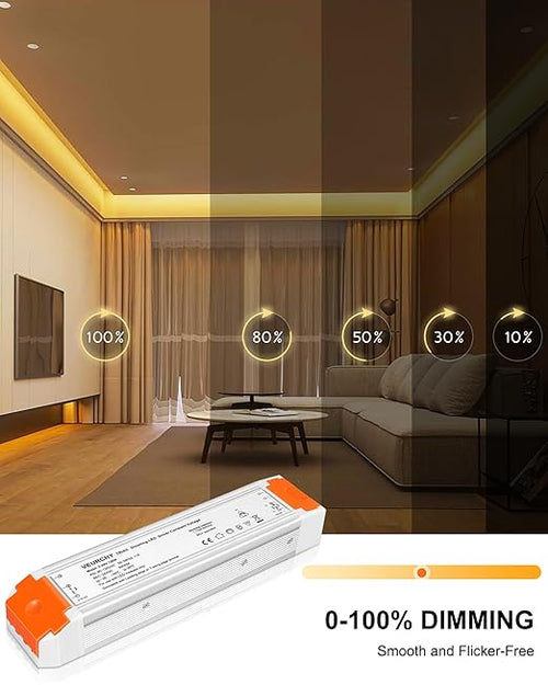 120W 24V Dimmable LED Driver, Triac Dimmable Transformer AC 120V to DC 24V 120 - Image 2