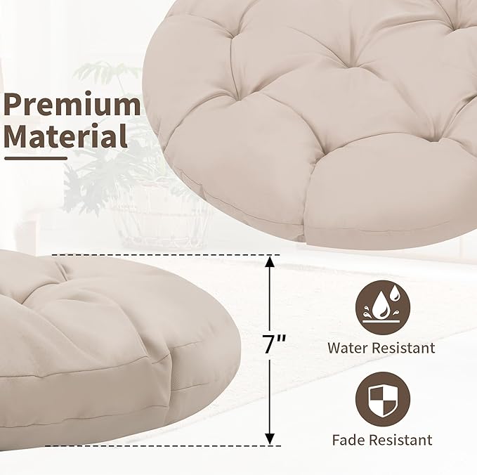 46" Giant Oversized Ergonomic Rattan Papasan Chair - Image 3