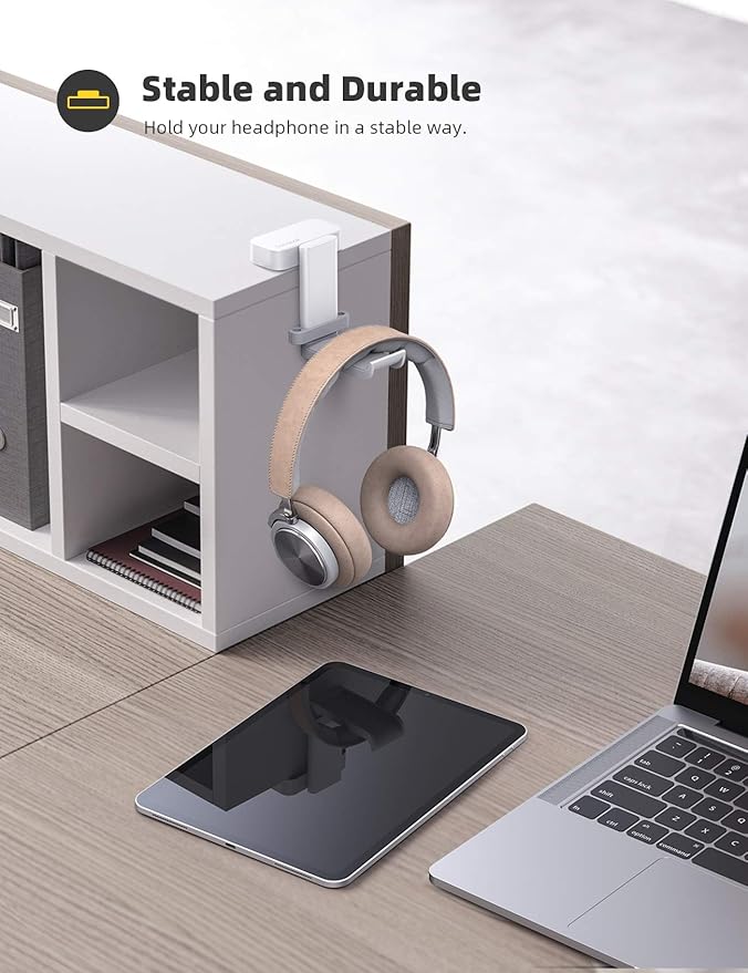 Lamicall Headphone Stand, Sticky Headset Hanger - Image 3