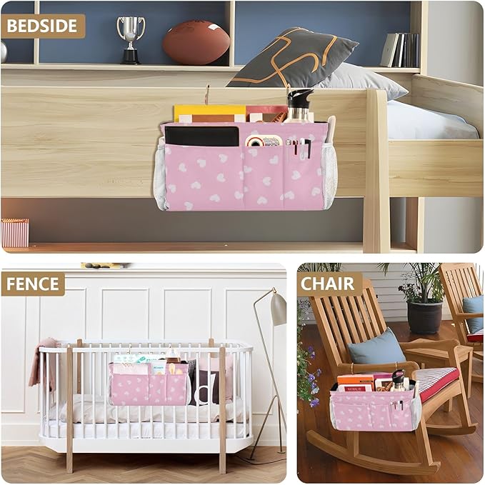 Bedside Caddy Hanging Bunk Bed Caddy Bed Organizer Hanging Pocket - Image 8