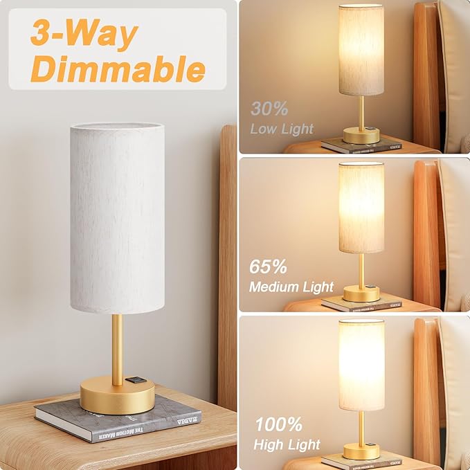 Dicoool Elegant Gold Touch Table Lamp, Modern Wedding Gift - Image 2