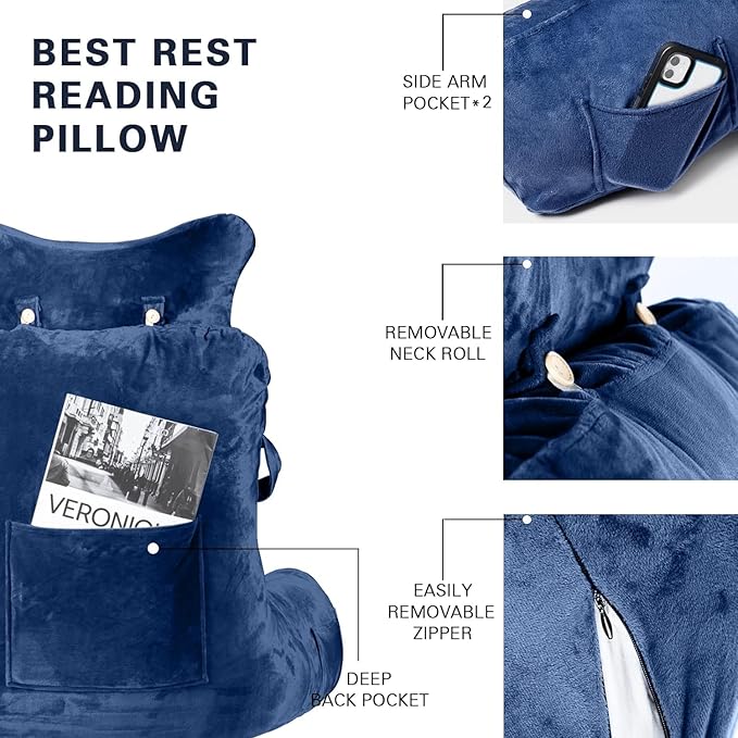 SLIGUY Reading Pillow-Extra Large 31" Bed Rest Pillow - Image 6