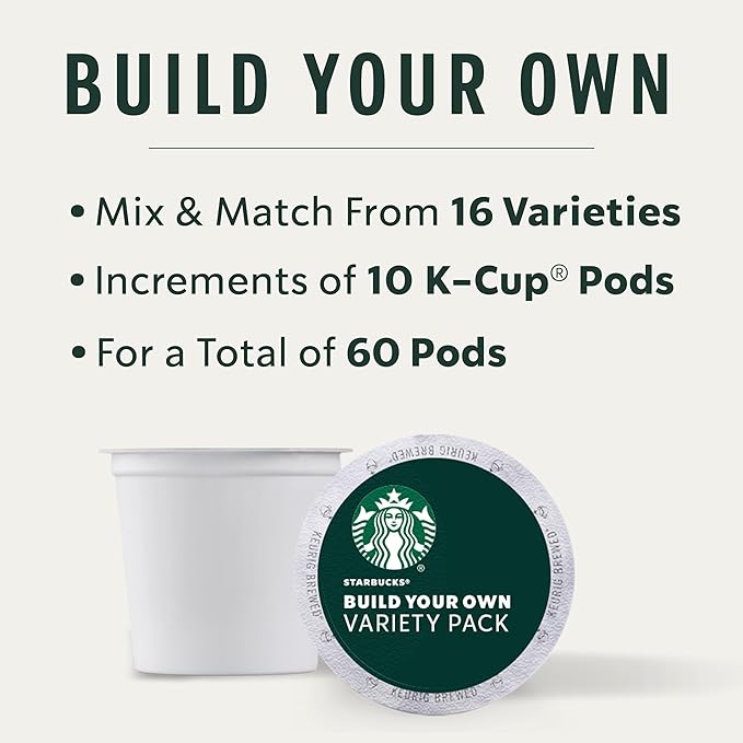 Starbucks K-Cup Coffee Pods, Custom Build Your Own Variety Pack, 60 Pods​ - Image 2