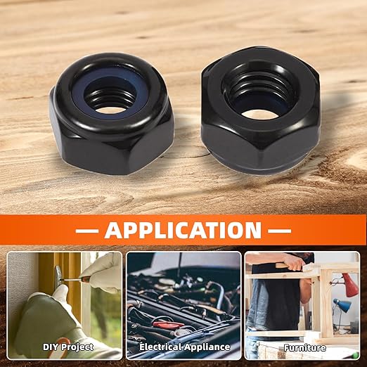 MewuDecor 3/8-16 Nylon Insert Hex Lock Nuts Locknuts, 304 Stainless Steel 18-8 - Image 5