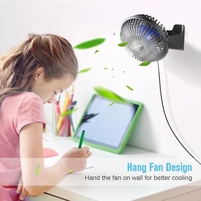BESKAR USB Small Desk Fan, Portable Fans - Image 6