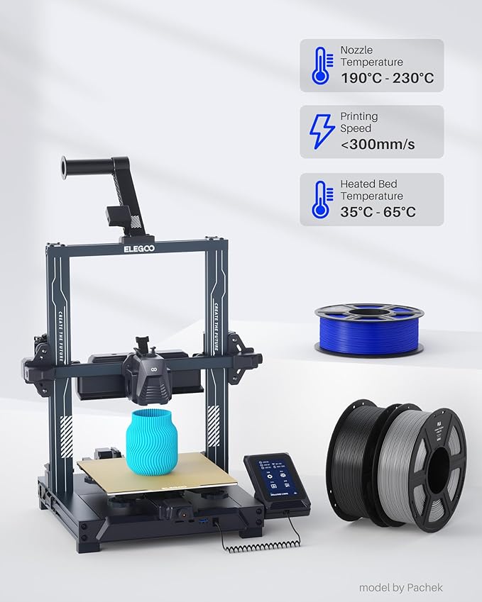 ELEGOO PLA Filament 1.75mm Orange 1KG, 3D Printer Filament Dimensional Accuracy - Image 5