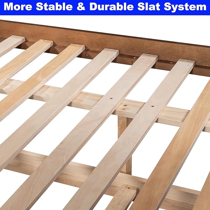 STERXONE Best Thicken Solid Wood Full Over Full Bunk Bed - Image 6