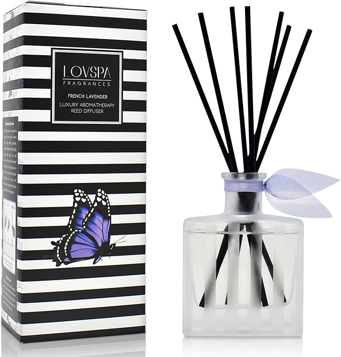 LOVSPA Reed Diffuser Set, French Lavender Scented Oil Diffuser by LOVSPA