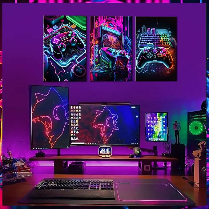 Game Room Decor Posters Set of 3 - Image 2