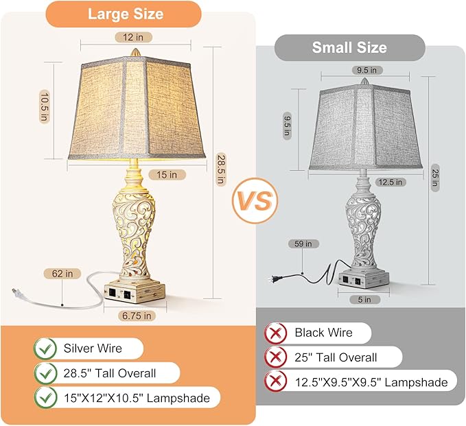 28.5" Table Lamps Set of 2 - Image 7